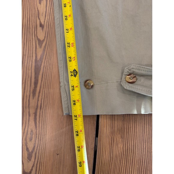 ZARA Utility Jumpsuit Khaki Wide Leg Belted Button Detail Women's Size S - Picture 7 of 8